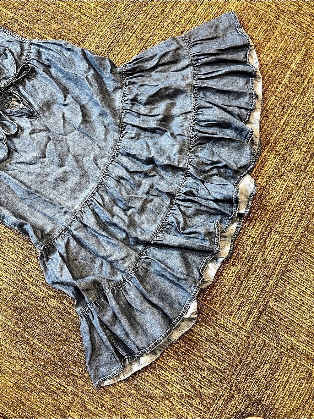 JNY Style Denim-Style Ruffle Dress - Picture 3 of 5